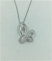 Necklace Donna Oro Woman in White Gold Diamante 0.08 Ct DFPF3495.008